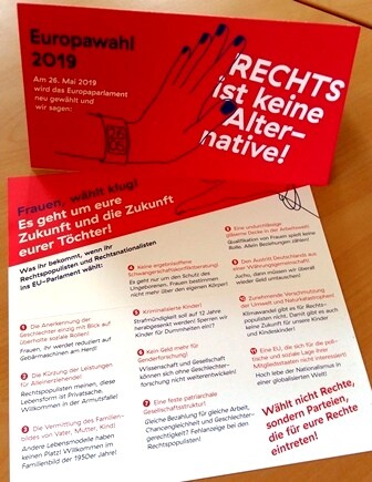 Flyer zur Landtagswahl 2019 - Rechts ist keine Alternative