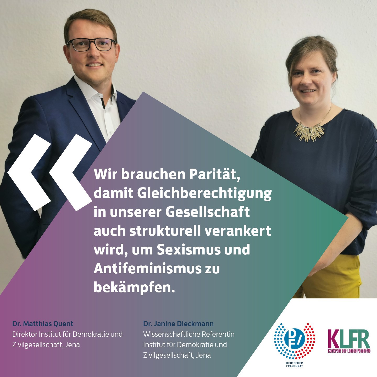 #WirBrauchenParität: Matthias Quent und Janine Diekmann