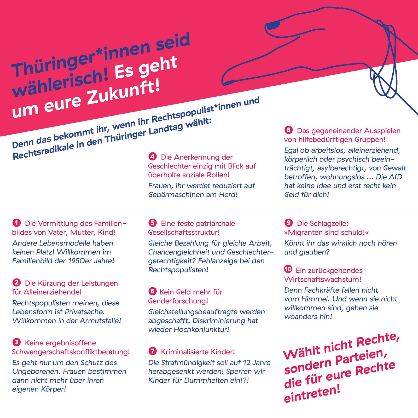 Postkarte: "Rechts ist keine Alternative" Landtagswahl 2019 2